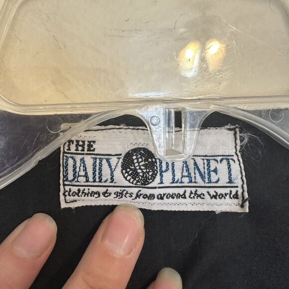 Vtg Womens Multicolor Striped Vest Front Pockets Daily Planet Zip Up Cotton - Picture 2 of 9